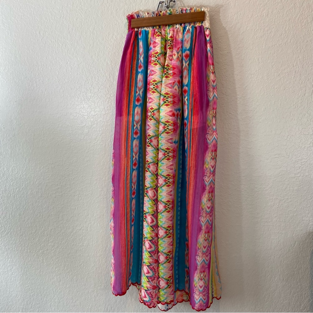 Johnny Was Vibrant Multicolor Wide Leg Pants